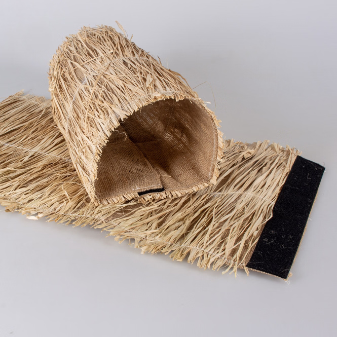 Nagertunnel aus Leinen und Gras