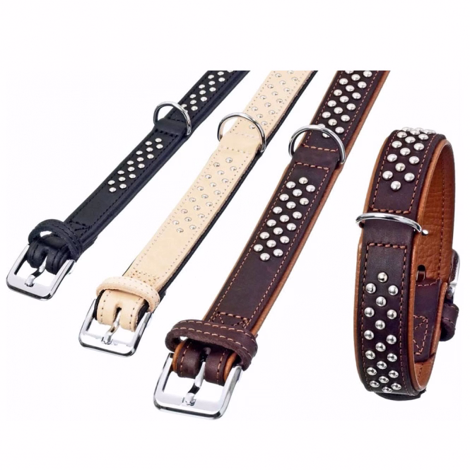 Rondo Lederhalsband mit Rundkopfnieten