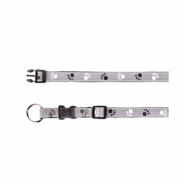 Halsband Silver Reflect mit Pfotenmotiv