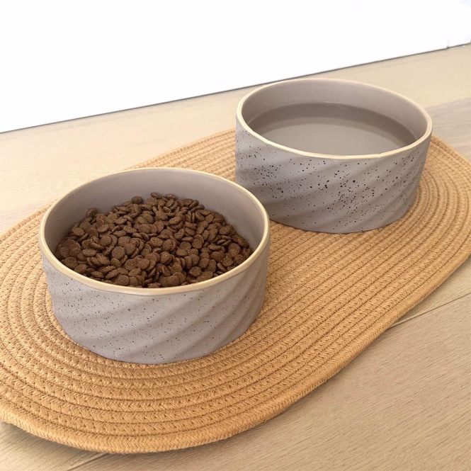 Duvoplus Keramiknapf Stone Wavy Dune - 1250ml - 18x18x7,5cm