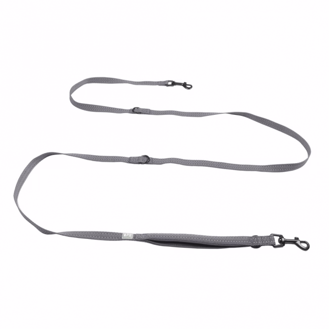 Duvoplus Trainingsleine EXPLOR Ultimate Fit Safety - Silver Reflective - 220cm - 25mm