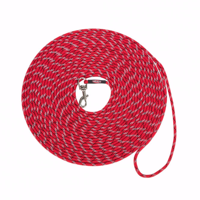 Runde Junior-Schleppleine Rot, 8 m