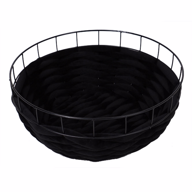 D&D Drahtkorb Ferry - schwarz - 60x60x25cm