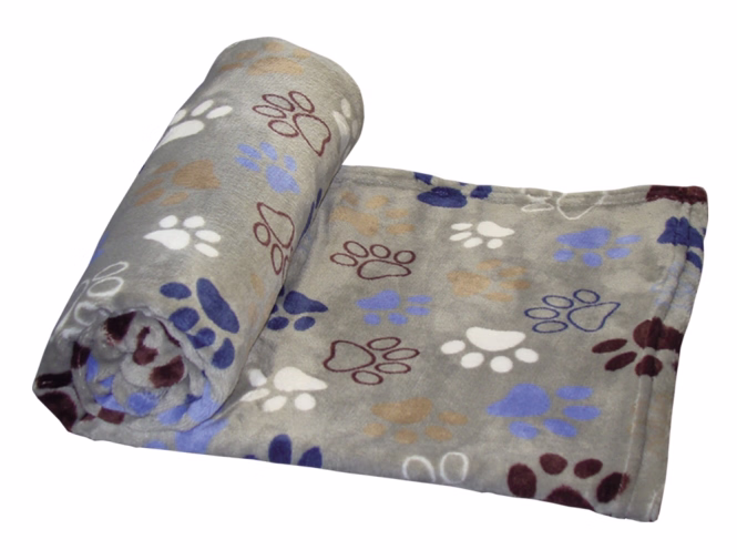Nobby Fleece-Decke Lissi - hellgrau - 75 x 100 cm