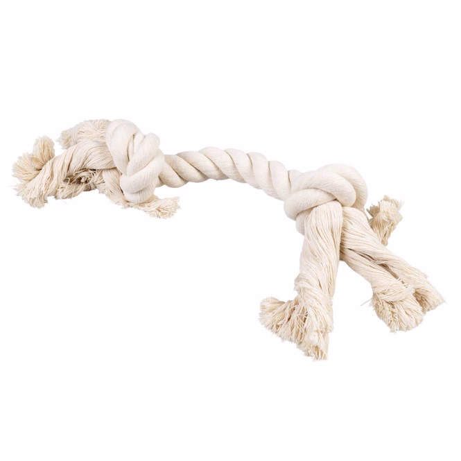 Duvoplus ECO Baumwoll-Tau mit 2 Knoten - weiß - 35cm / 261g