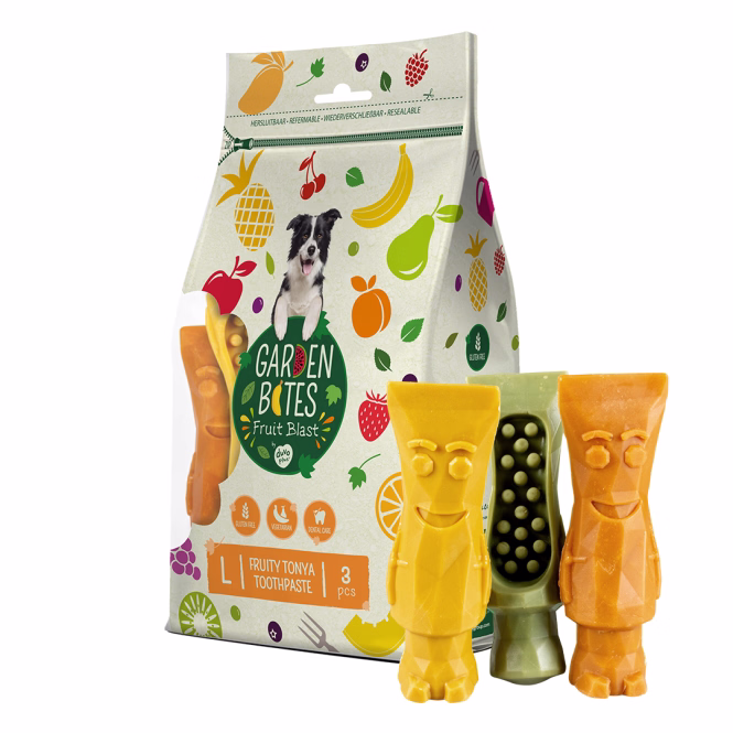 Garden Bites Fruity Tonya Toothpaste - L - 13,5cm / 3 Stück