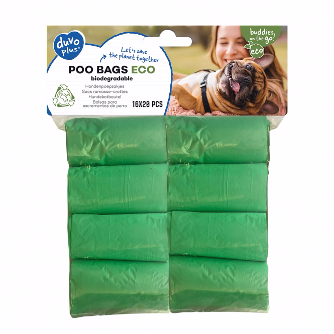 Duvoplus Hundekotbeutel eco - grün - 16 x 20 Stück