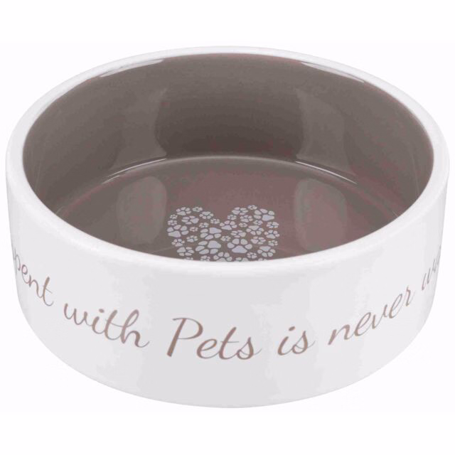 Trixie Keramiknapf Pet's Home - creme/taupe - 0,3 l/ø 12 cm