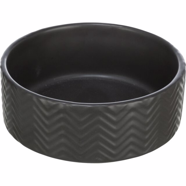 Trixie Napf aus Strukturkeramik - schwarz - 0,4 l/ø 13 cm
