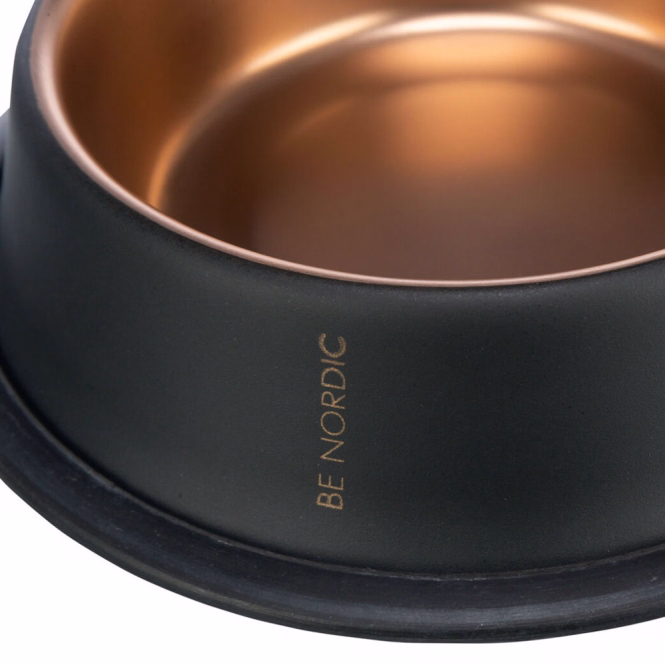Trixie BE NORDIC Edelstahlnapf - schwarz/bronze - 0,45 l/ø 19 cm