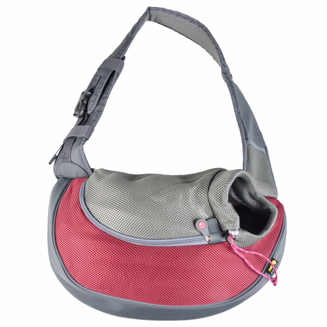 EBI Fronttasche Sarah Crazy Paws - Bordeaux - M - 34x19x47,5cm - max. 5kg