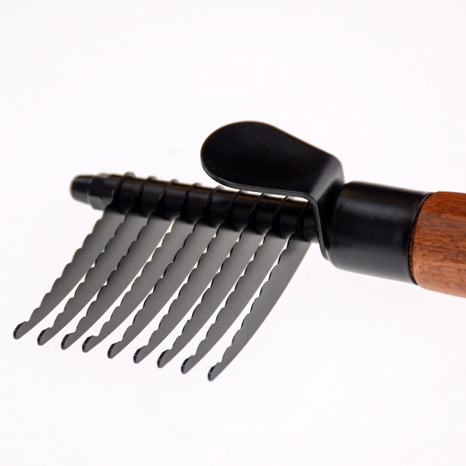 EBI Noir Japandi Entfilzungskamm - L - 19,5 x 6,5 x 2,5cm
