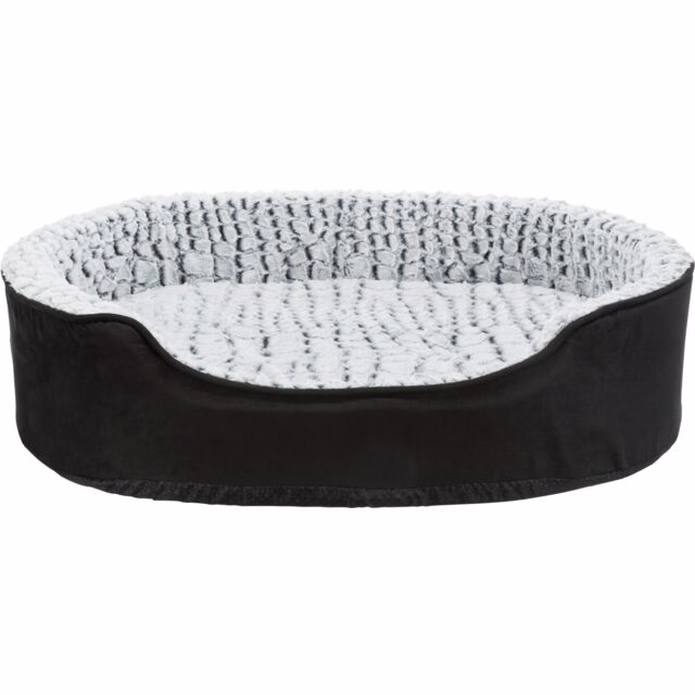 Trixie Vital Bett Lino, oval - schwarz/grau - 60 × 45 cm