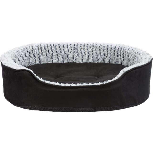 Trixie Vital Bett Lino, oval - schwarz/grau - 60 × 45 cm