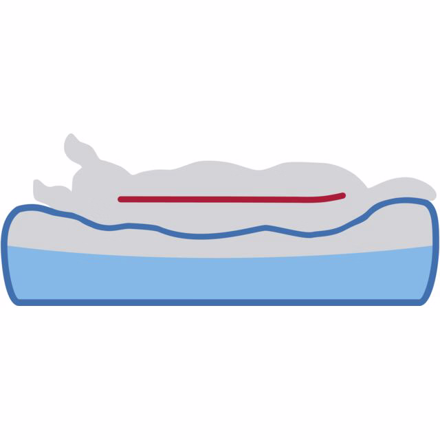 Trixie Vital Bett Lino, oval - schwarz/grau - 110 × 92 cm