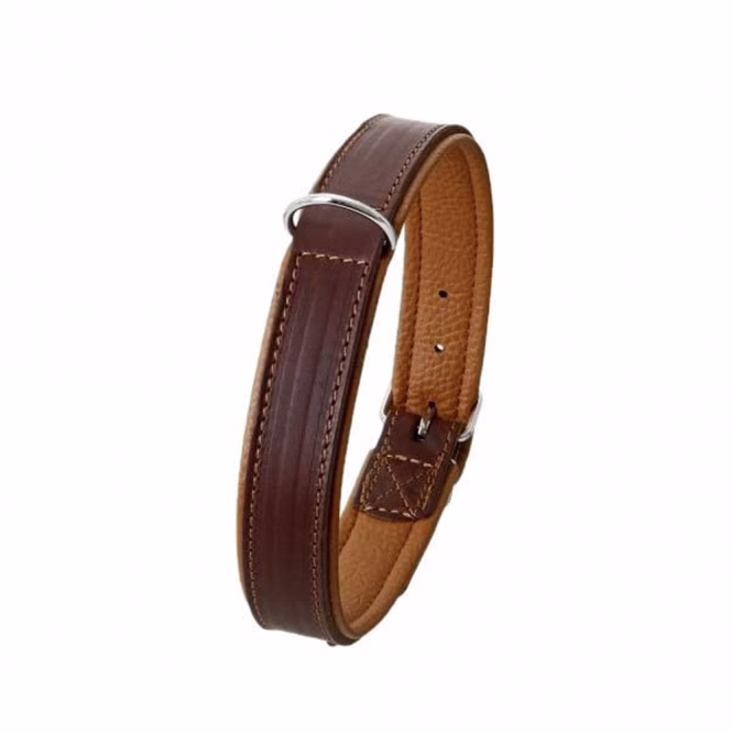 Karlie Rondo Halsband unterlegt - Braun - 20 mm / 47 cm