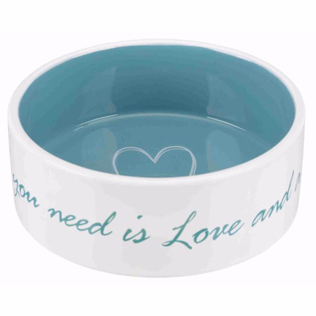 Trixie Keramiknapf Pet's Home - creme/petrol - 0,3 l/ø 12 cm