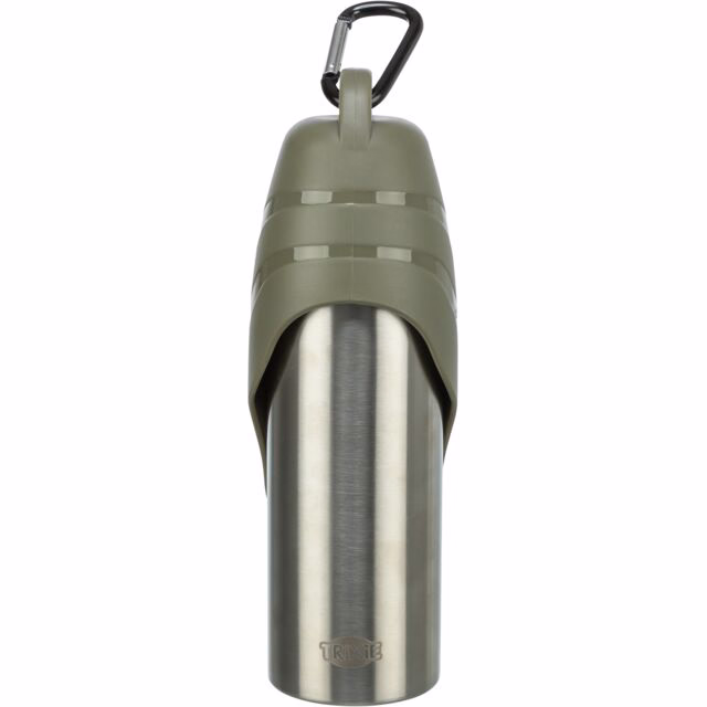 Trixie Edelstahl-Flasche mit Trinknapf - 300 ml