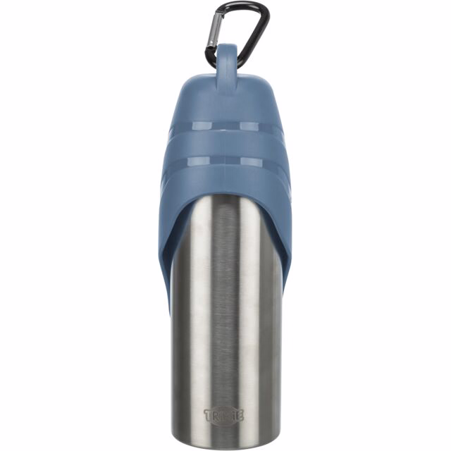 Trixie Edelstahl-Flasche mit Trinknapf - 750 ml