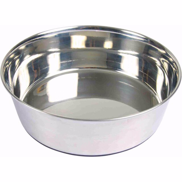 Trixie Edelstahlnapf mit Gummiboden - 2,5 l/ø 24 cm