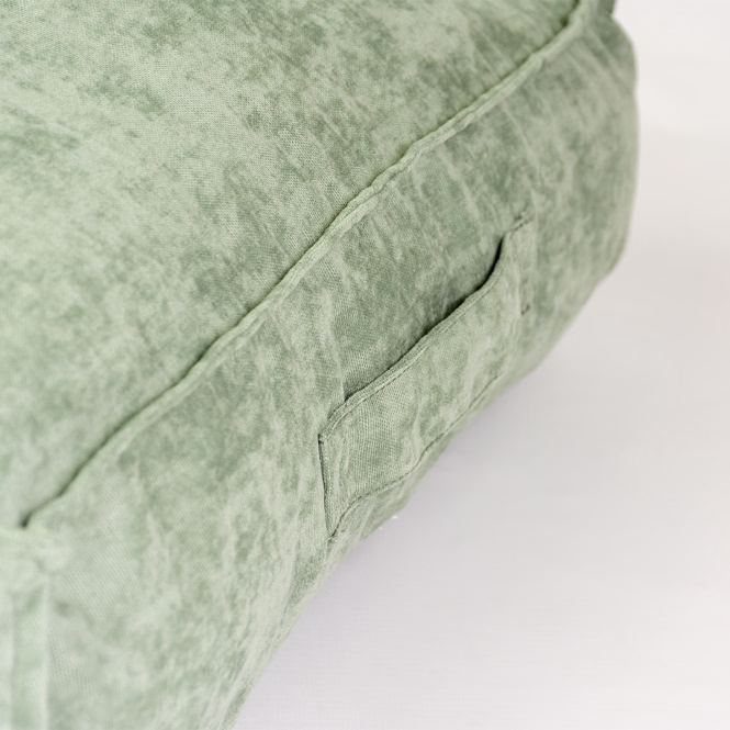 Duvoplus Kissen Velvet rechteckig - grün - 76x56x13cm
