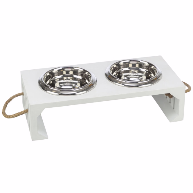 Trixie BE NORDIC Napf-Set, MDF/Edelstahl - 2 × 0,9 l